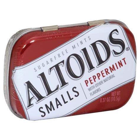 mini sugar free peppermints made in canada in metal box|ALTOIDS Sugar.